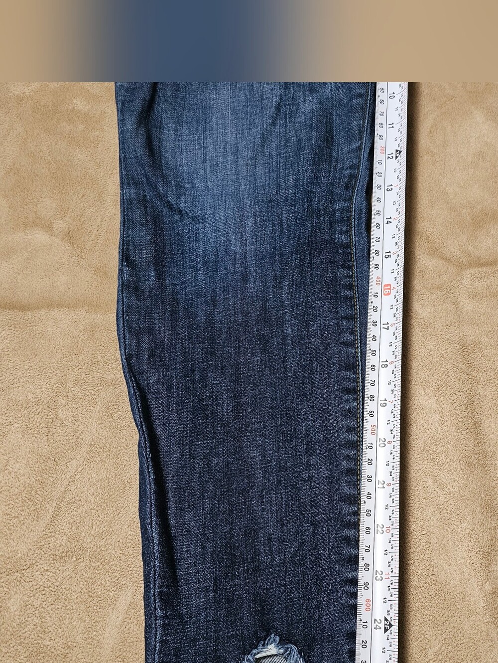 7 For All Mankind 98% Cotton High Waist Women's Dark Blue Skinny Jeans - Picture 12 of 13